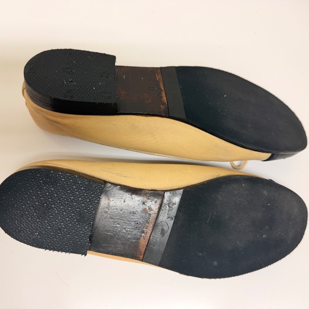 CHANEL BALLET FLATS 100% AUTHENTIC. Lambskin Beige & Black. - Picture 10 of 10